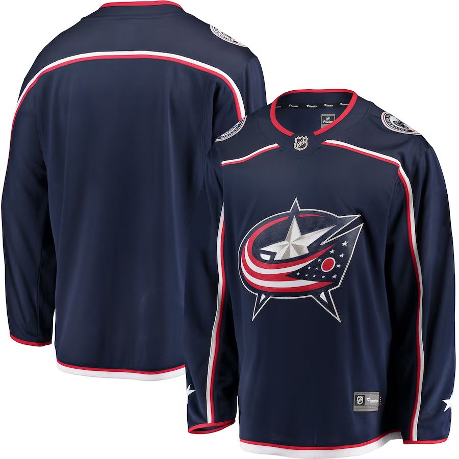 Men Columbus Blue Jackets Fanatics Branded Navy Breakaway Home NHL Jersey->columbus blue jackets->NHL Jersey